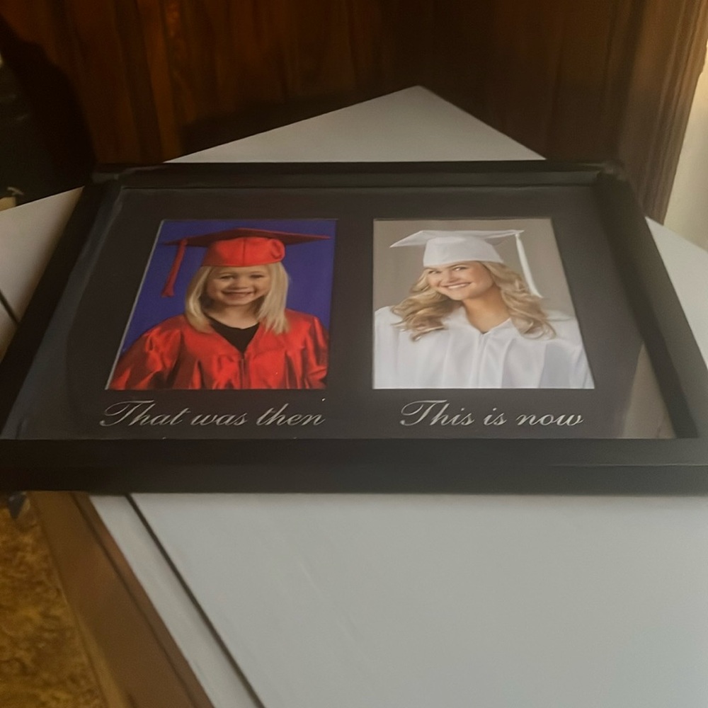 Brand new that was then this is now picture frame